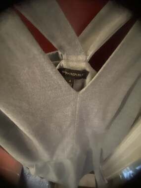 Banana Republic Size 4 Gray Bow Back Sleeveless Dress